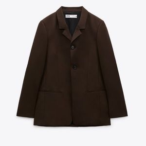 Zara tailored blazer in Dark brown - size medium. Perfect for fall/winter style